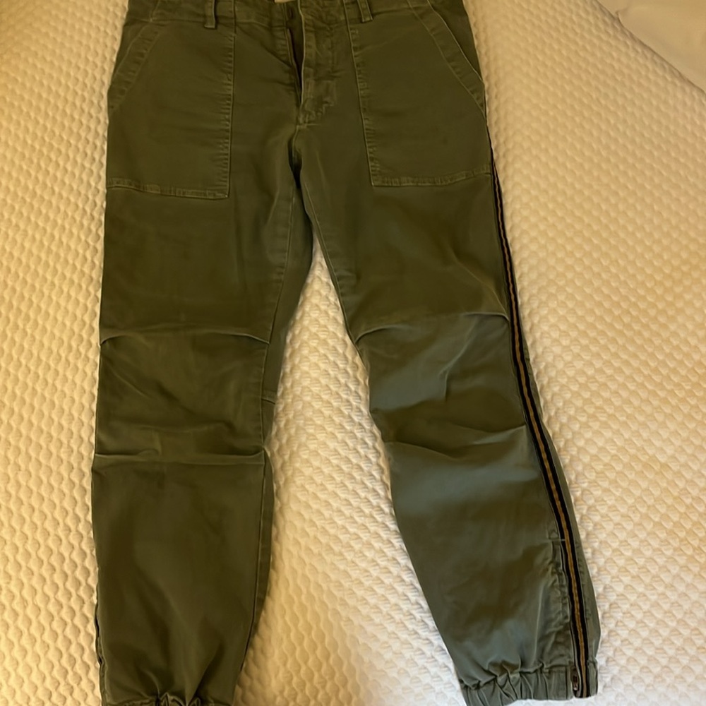 Nili Lotan Olive Green Pants with Side Stripe - Picture 5 of 10